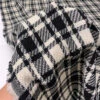 Italian Plaid Wool Tweed Suiting - Black / Light Ivory 1 Italian Plaid Wool Tweed Suiting - Black / Light Ivory -Fabrics And Fabrics Store 15103 8