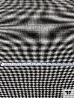 Italian Reversible Small Houndstooth Wool Jacket Weight Tweed - Black / Dusty Ivory 14 Italian Reversible Small Houndstooth Wool Jacket Weight Tweed - Black / Dusty Ivory -Fabrics And Fabrics Store 15105 4