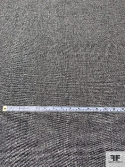 Italian Classic Soft Wool Tweed Suiting With Lurex Fibers - Black / Smokey Off-White 14 Italian Classic Soft Wool Tweed Suiting With Lurex Fibers - Black / Smokey Off-White -Fabrics And Fabrics Store 15113 5