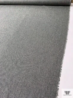 Italian Classic Soft Wool Tweed Suiting With Lurex Fibers - Black / Smokey Off-White 16 Italian Classic Soft Wool Tweed Suiting With Lurex Fibers - Black / Smokey Off-White -Fabrics And Fabrics Store 15113 7