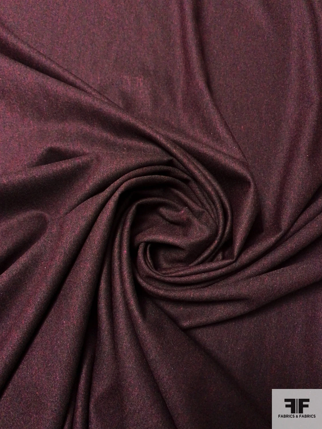 Italian Solid Fine Wool Blend Stretch Suiting - Burgundy 5 Italian Solid Fine Wool Blend Stretch Suiting - Burgundy - Image 3