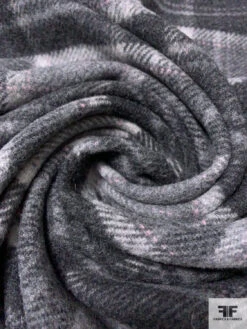 Plaid Wool Blend Jacket Weight - Shades Of Grey / Soft Pink 13 Plaid Wool Blend Jacket Weight - Shades Of Grey / Soft Pink -Fabrics And Fabrics Store 15120 3