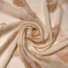 Feathery Leaf Sketch Printed Silk Georgette - Cream / Buff Beige -Fabrics And Fabrics Store 15127 1