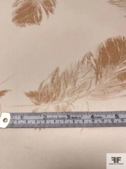 Feathery Leaf Sketch Printed Silk Georgette - Cream / Buff Beige 15 Feathery Leaf Sketch Printed Silk Georgette - Cream / Buff Beige -Fabrics And Fabrics Store 15127 6