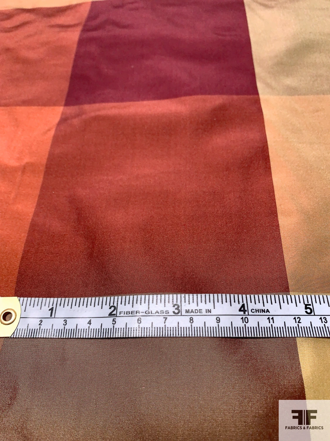 Plaid Yarn-Dyed Silk Taffeta - Antique Maroon / Antique Burnt Orange / Olive Biscotti 9 Plaid Yarn-Dyed Silk Taffeta - Antique Maroon / Antique Burnt Orange / Olive Biscotti - Image 7