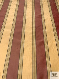 Vertical Striped Yarn-Dyed Silk Taffeta - Antique Rose / Antique Gold / Stone 14 Vertical Striped Yarn-Dyed Silk Taffeta - Antique Rose / Antique Gold / Stone -Fabrics And Fabrics Store 15253 4