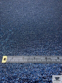 Solid Lamé Brocade - Metallic Blue / Silver 14 Solid Lamé Brocade - Metallic Blue / Silver -Fabrics And Fabrics Store 15258 4