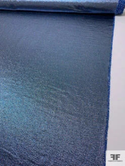 Solid Lamé Brocade - Metallic Blue / Silver 15 Solid Lamé Brocade - Metallic Blue / Silver -Fabrics And Fabrics Store 15258 5