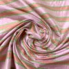 Horizontal Striped Lightweight Silk Taffeta With Metallic Yarns - Pink / Coral / Green / Gold 1 Horizontal Striped Lightweight Silk Taffeta With Metallic Yarns - Pink / Coral / Green / Gold -Fabrics And Fabrics Store 15305 1