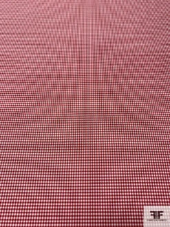 Mini Gingham Check Cotton-Poly Shirting - Red / White -Fabrics And Fabrics Store 15341 4