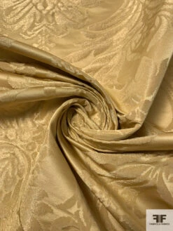 Damask Metallic Satin Jacquard Brocade - Warm Gold -Fabrics And Fabrics Store 15379 1