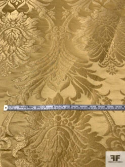 Damask Metallic Satin Jacquard Brocade - Warm Gold -Fabrics And Fabrics Store 15379 4