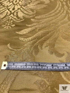 Damask Metallic Satin Jacquard Brocade - Warm Gold -Fabrics And Fabrics Store 15379 5