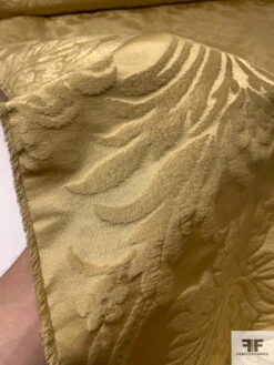 Damask Metallic Satin Jacquard Brocade - Warm Gold -Fabrics And Fabrics Store 15379 7