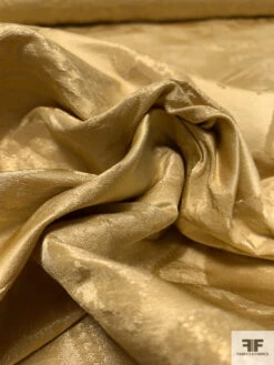 Damask Metallic Satin Jacquard Brocade - Warm Gold -Fabrics And Fabrics Store 15379 8