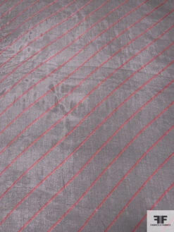 Diagonal Striped Printed Silk Chiffon - Red / Grey 13 Diagonal Striped Printed Silk Chiffon - Red / Grey -Fabrics And Fabrics Store 15443 3