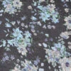 Floral Bouquet Printed Slightly Crinkled Silk Chiffon - Shades Of Blue / Black / Green 1 Floral Bouquet Printed Slightly Crinkled Silk Chiffon - Shades Of Blue / Black / Green -Fabrics And Fabrics Store 15481 4