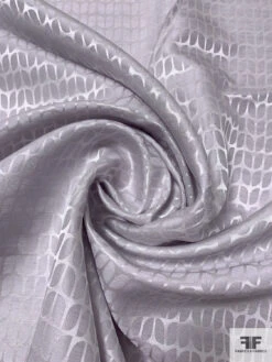 Art Deco Leaf Pattern Lightweight Jacquard Brocade - Muted Pale Lavender -Fabrics And Fabrics Store 15528 1