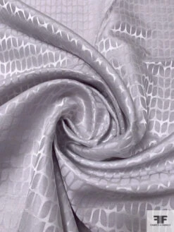 Art Deco Leaf Pattern Lightweight Jacquard Brocade - Muted Pale Lavender -Fabrics And Fabrics Store 15528 2