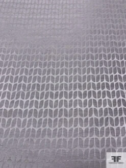 Art Deco Leaf Pattern Lightweight Jacquard Brocade - Muted Pale Lavender -Fabrics And Fabrics Store 15528 3