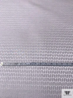 Art Deco Leaf Pattern Lightweight Jacquard Brocade - Muted Pale Lavender -Fabrics And Fabrics Store 15528 4