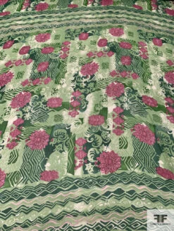 Collage And Floral Printed Crinkled Silk Chiffon Panel - Shades Of Green / Pinks 13 Collage And Floral Printed Crinkled Silk Chiffon Panel - Shades Of Green / Pinks -Fabrics And Fabrics Store 15646 3 9e0d9206 bc07 4c86 b6a2 eb94b30daaa5