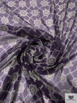 Circular Link Grid Printed Crinkled Silk Chiffon - Purple / Grey / Marigold 12 Circular Link Grid Printed Crinkled Silk Chiffon - Purple / Grey / Marigold -Fabrics And Fabrics Store 15656 2 54927cda 1dcb 46bd 97d6 e892927ed627