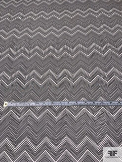 Hypnotic Chevron Printed Silk Chiffon - Black / Off-White 13 Hypnotic Chevron Printed Silk Chiffon - Black / Off-White -Fabrics And Fabrics Store 15664 4 20d88a04 00e5 428a 828b b56548036ba9