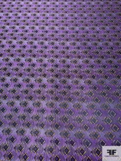 Geometric Silk Necktie Jacquard Brocade - Purple / Plum / Yellow-Gold 14 Geometric Silk Necktie Jacquard Brocade - Purple / Plum / Yellow-Gold -Fabrics And Fabrics Store 15718 3