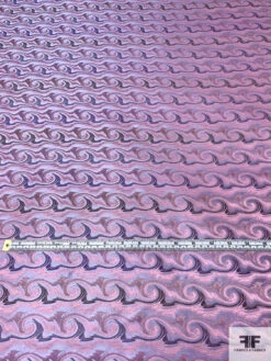 Wave Design Silk Necktie Jacquard Brocade - Antique Pink / Purple / Sky Blue -Fabrics And Fabrics Store 15725 4