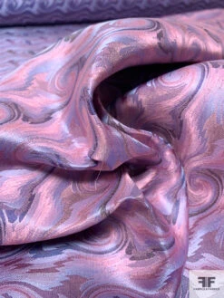 Wave Design Silk Necktie Jacquard Brocade - Antique Pink / Purple / Sky Blue -Fabrics And Fabrics Store 15725 8