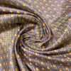 Wavy Oval Silk Necktie Jacquard Brocade - Hazy Maroon / Blue / Yellow -Fabrics And Fabrics Store 15732 1