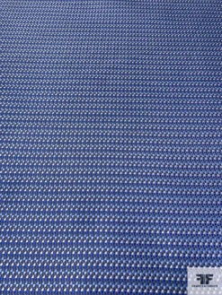 Ditsy Geometric Silk Necktie Jacquard Brocade - Blues / Dark Grey / Light Grey -Fabrics And Fabrics Store 15738 3
