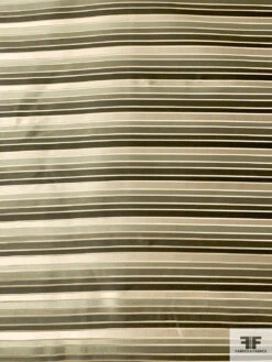 Horizontal Striped Silk Necktie Jacquard Brocade - Olive Greens / Beige / Light Gold 12 Horizontal Striped Silk Necktie Jacquard Brocade - Olive Greens / Beige / Light Gold -Fabrics And Fabrics Store 15746 4