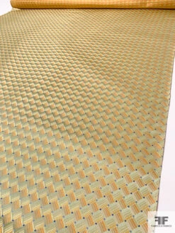 Geometric Basket Silk Necktie Jacquard Brocade - Orange / Yellow / Olive-Gold / Blue 16 Geometric Basket Silk Necktie Jacquard Brocade - Orange / Yellow / Olive-Gold / Blue -Fabrics And Fabrics Store 15749 7