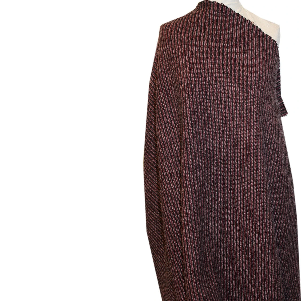 Italian Striped Wool Tweed - Purple/Black 6 Italian Striped Wool Tweed - Purple/Black - Image 4