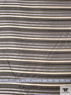Horizontal Striped Silk Necktie Jacquard Brocade - Greys / Light Olive / Black 14 Horizontal Striped Silk Necktie Jacquard Brocade - Greys / Light Olive / Black -Fabrics And Fabrics Store 15751 5