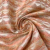 Tentacle Web Silk Necktie Jacquard Brocade - Copper-Orange / Tan / White -Fabrics And Fabrics Store 15761 1