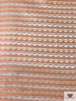 Tentacle Web Silk Necktie Jacquard Brocade - Copper-Orange / Tan / White 13 Tentacle Web Silk Necktie Jacquard Brocade - Copper-Orange / Tan / White -Fabrics And Fabrics Store 15761 4