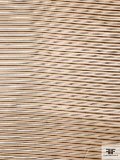 Horizontal Striped Silk Necktie Jacquard Brocade - Beige / Tan / White / Navy 13 Horizontal Striped Silk Necktie Jacquard Brocade - Beige / Tan / White / Navy -Fabrics And Fabrics Store 15763 4