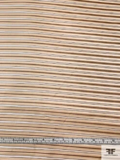 Horizontal Striped Silk Necktie Jacquard Brocade - Beige / Tan / White / Navy 14 Horizontal Striped Silk Necktie Jacquard Brocade - Beige / Tan / White / Navy -Fabrics And Fabrics Store 15763 5