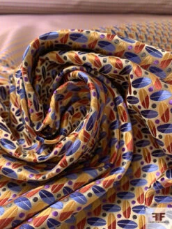 Leaf Geometric Silk Necktie Jacquard Brocade - Yellow-Gold / Brick / Navy / Blue / Purple 12 Leaf Geometric Silk Necktie Jacquard Brocade - Yellow-Gold / Brick / Navy / Blue / Purple -Fabrics And Fabrics Store 15765 3