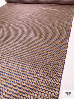 Leaf Geometric Silk Necktie Jacquard Brocade - Yellow-Gold / Brick / Navy / Blue / Purple 16 Leaf Geometric Silk Necktie Jacquard Brocade - Yellow-Gold / Brick / Navy / Blue / Purple -Fabrics And Fabrics Store 15765 7