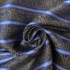 Paisley Striped Silk Necktie Jacquard Brocade - Navy / Blue / Yellow / Tan 1 Paisley Striped Silk Necktie Jacquard Brocade - Navy / Blue / Yellow / Tan -Fabrics And Fabrics Store 15768 1