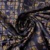 Paisley Grid Silk Necktie Jacquard Brocade - Navy / Ochre / Yellow / Blue 2 Paisley Grid Silk Necktie Jacquard Brocade - Navy / Ochre / Yellow / Blue -Fabrics And Fabrics Store 15773 1