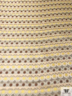 Geometric Lattice Silk Necktie Jacquard Brocade - Beige / Tan / Brown / Yellow 13 Geometric Lattice Silk Necktie Jacquard Brocade - Beige / Tan / Brown / Yellow -Fabrics And Fabrics Store 15795 3