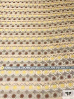 Geometric Lattice Silk Necktie Jacquard Brocade - Beige / Tan / Brown / Yellow 14 Geometric Lattice Silk Necktie Jacquard Brocade - Beige / Tan / Brown / Yellow -Fabrics And Fabrics Store 15795 4