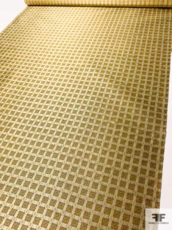 Ornate Grid Silk Necktie Jacquard Brocade - Yellow-Gold / Black 16 Ornate Grid Silk Necktie Jacquard Brocade - Yellow-Gold / Black -Fabrics And Fabrics Store 15796 6