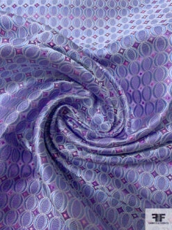 Oval Disc Silk Necktie Jacquard Brocade - Purple / Lavender / Light Blue 13 Oval Disc Silk Necktie Jacquard Brocade - Purple / Lavender / Light Blue -Fabrics And Fabrics Store 15799 1