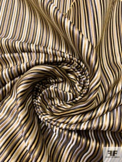 Vertical Striped Silk Necktie Jacquard Brocade - Gold / Black / Grey / White 12 Vertical Striped Silk Necktie Jacquard Brocade - Gold / Black / Grey / White -Fabrics And Fabrics Store 15828 2